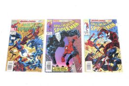 A collection of three Spiderman comic books. Comprising Spectacular Spiderman nos.