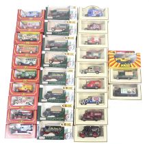 A collection of diecast trucks and lorries. Comprising Corgi Eddie Stobart, Lledo and Cameo etc.