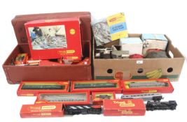 A OO Gauge collection of Hornby locomotives, coaches and wagons etc.