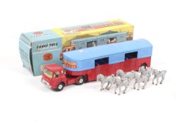 A Corgi Toys Circus Horse transporter with horses. No. 1130, complete and in box.