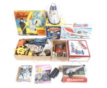 A mixed collection of vintage toys.