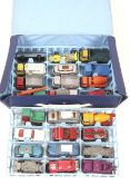 A Collection of matchbox diecast vehicles.