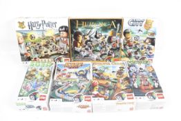A collection of seven Lego sets. Noting Harry Potter and others, all boxed, unchecked.