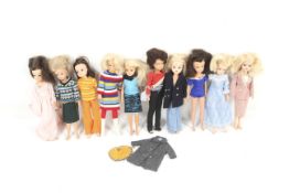 A collection of ten Sindy dolls. All wearing a variety of outfits etc, all unboxed.