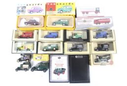 A collection of diecast cars and lorries. Including Corgi and Lledo, mostly boxed qty 18.