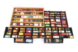 A large assorted collection of unboxed diecast cars.