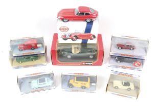 A collection of diecast cars.