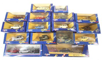 A collection of Corgi diecast cars.
