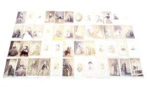 A collection of albumen Carte De Visite photographs.