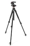 A Manfrotto 190XPROB tripod with a Manfrotto MHXPRO-3W head. Max extension 159cm.