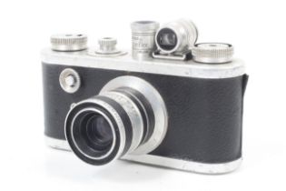 A Corfield Periflex 35mm camera. Chrome. With a Corfield 50mm f3.