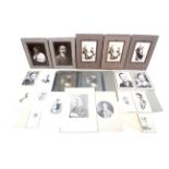 A collection of early 20th century albumen and silver gelatin studio portrait photographs.