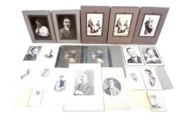 A collection of early 20th century albumen and silver gelatin studio portrait photographs.