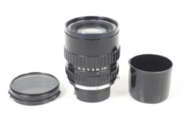 A Zenza Bronica 150mm f3.5 Zenzanon lens. Serial No. 1509760. With UV filter and rear cap.