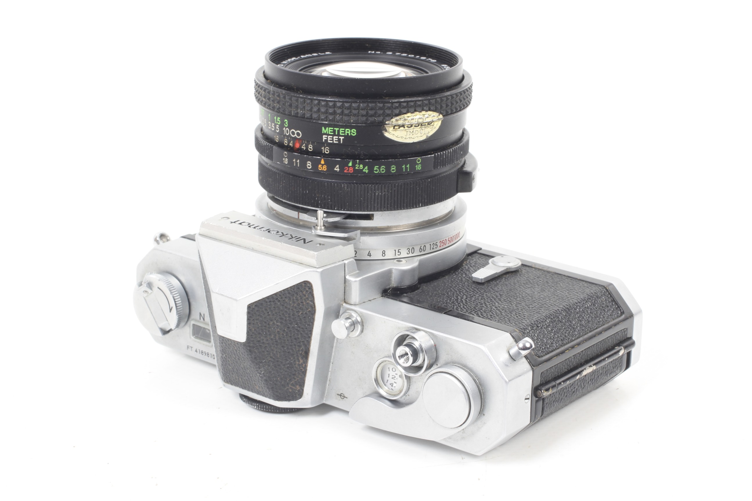 A Nikon Nikkormat FT-N 35mm SLR camera. Chrome. Serial No. FT 4189810. With a Vivitar 24mm f2. - Image 2 of 3