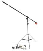 A Manfrotto 085B studio boom mounted on a Broncolor stand.