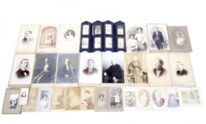 A collection of mostly albumen Carte De Visites and Cabinet Cards.