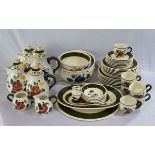 Villeroy & Boch Kaffee- und Speise-Serviceteile, Dekor Bauernblume, 3 Kaffeekannen, Teekanne,