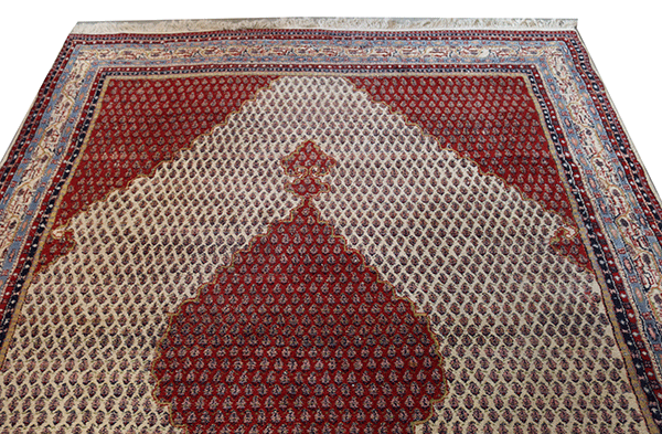 Teppich, Mir, rot/beige/bunt, Gebrauchsspuren, 310 cm x 228 cm