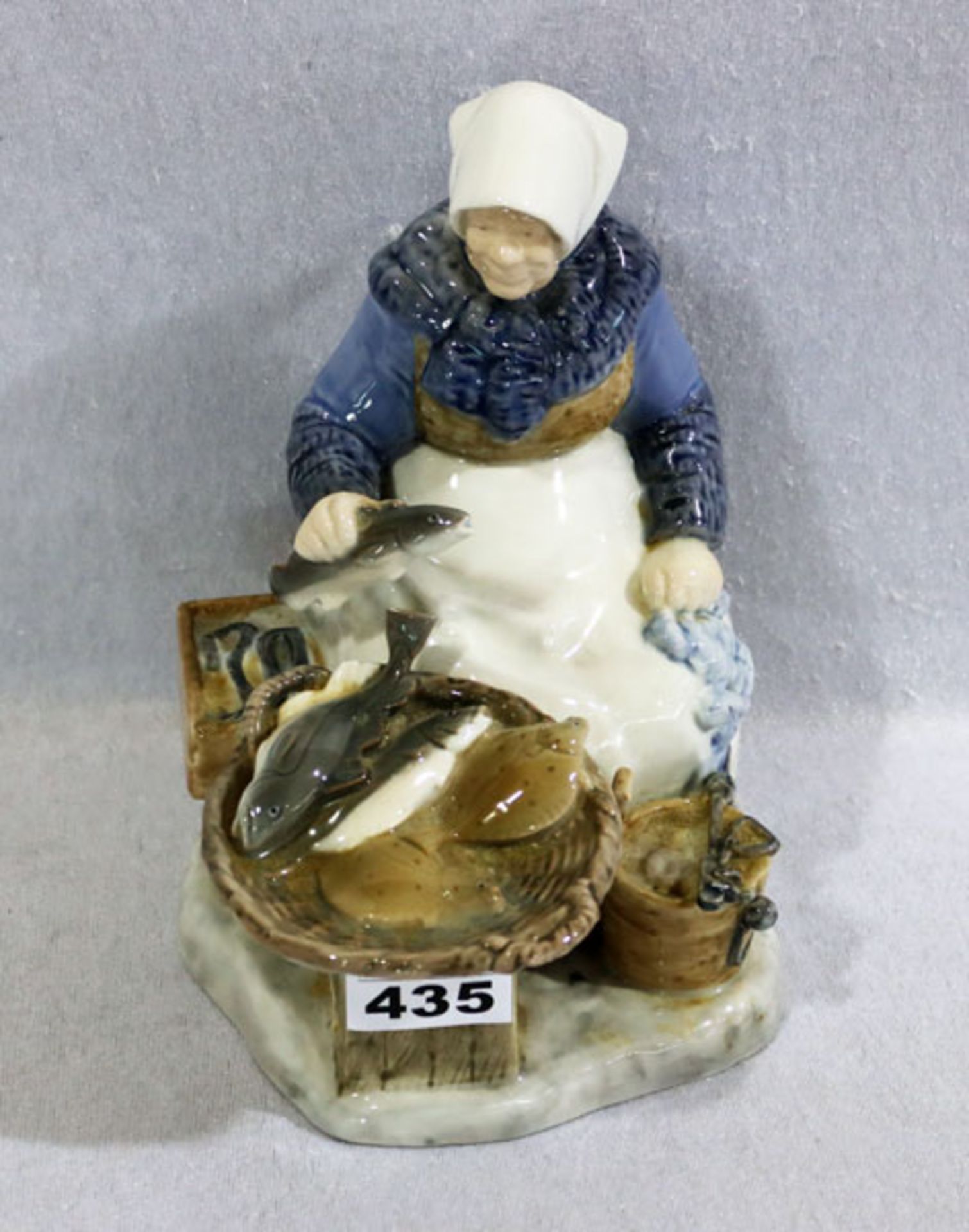 Porzellanfigur 'Fischverkäuferin von Gammel Stand in Kopenhagen', B&G Copenhagen, Entwurf Axel