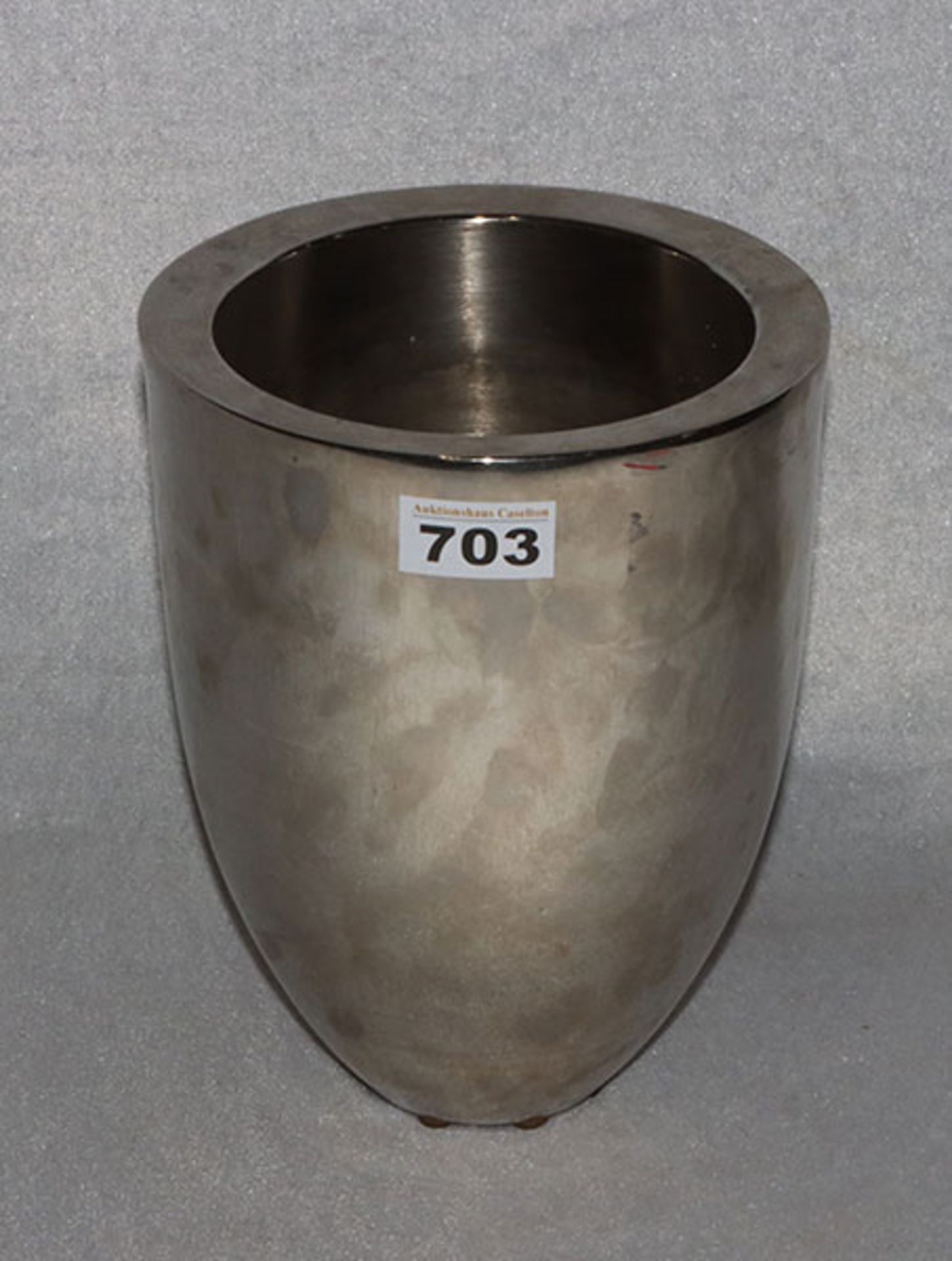 Metall Vase, H 23,5 cm, D 14,5 cm, Gebrauchsspuren
