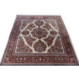 Persischer Teppich, Täbris, beige/rot/bunt, Gebrauchsspuren, 183 cm x 160 cm