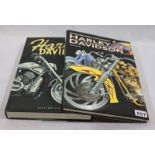 2 Bücher: Harley Davidson von Albert Saladini, Gebrauchsspuren