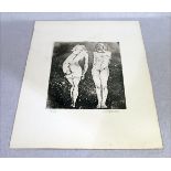Lithographie 'Frauenakt', Nr. 33/40, Auglolomi ?, Blattgröße 49 cm x 35 cm