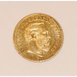 Goldmünze, 5 Reichsmark, Ludwig IV., 1877 Hessen, vz-st