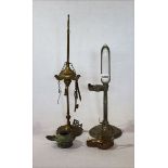 Konvolut von 4 Öllampen, 18./19. Jahrhundert, verschiedene Größen, Alters- und Gebrauchsspuren,
