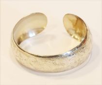 Silber Armreif mit feiner Gravur, 22 gr., D 5,8 cm