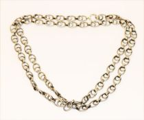 Lange Silber geprüfte Kette, 80 gr., L 94 cm