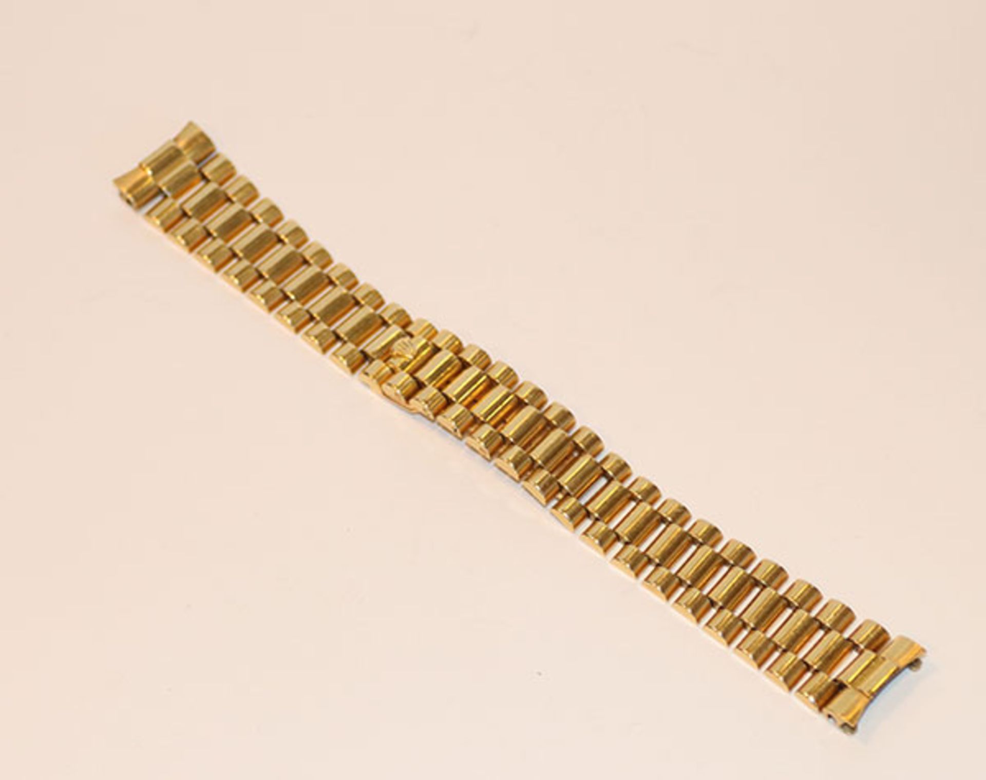 Rolex President Uhrenarmband, 18 k Gelbgold, für Rolex Day-Date, L 17,5 cm, 71,9 gr.