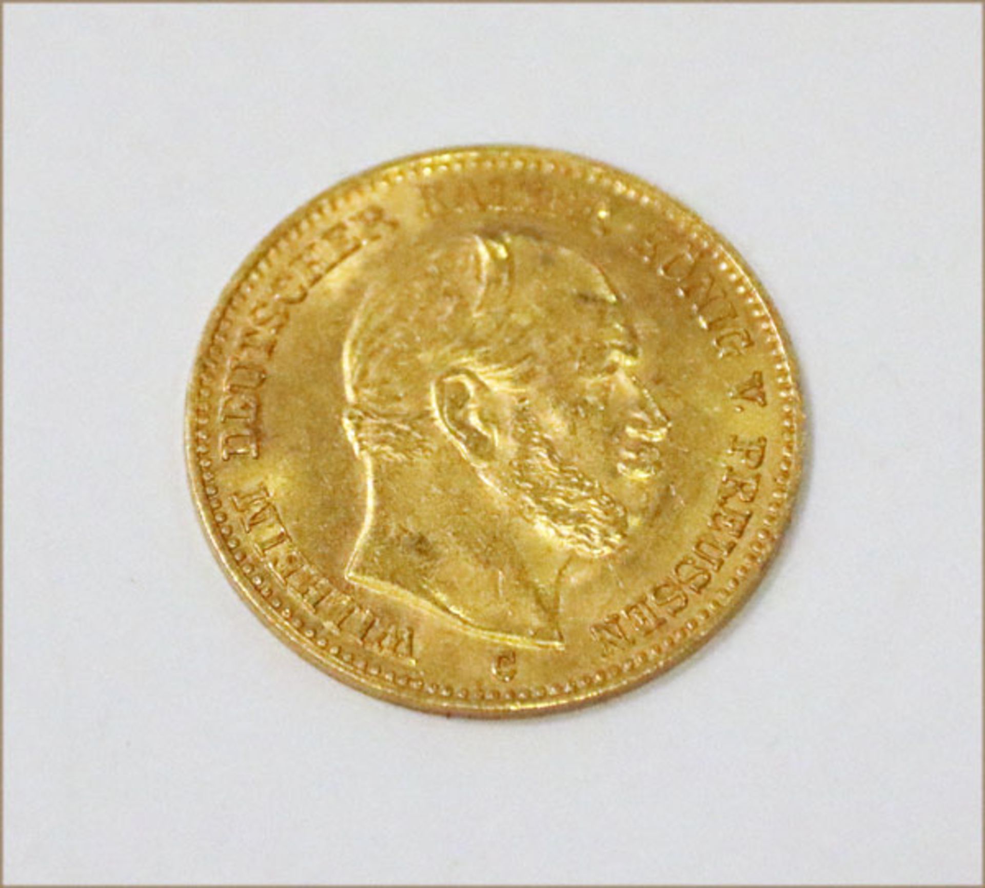 5 Reichsmark in Gold, Wilhelm Deutscher Kaiser König V. Preussen, 1877 C, vz