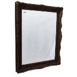 Wandspiegel mit Facettenschliff in Holzrahmen, incl. Rahmen 97 cm x 76,5 cm, kein Versand,