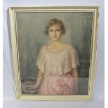 Pastellgemälde 'Damenbildnis', signiert Theubler, 1927, teils fleckig, unter Glas gerahmt, incl.