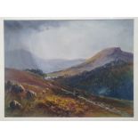 W. H. Dyer - watercolour - Sheepstor from Yennadon Down, Dartmoor, 10.5" x 14".