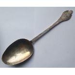 A William & Mary silver spoon - probably Plymouth c1690, 7.9".