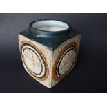 A Troika cube vase by Hilary Cox, 3.6" high.