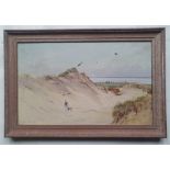 Hugh B. Scott - oil on canvas - Sand hills, Fairhaven, 10" x 16" - a/f.