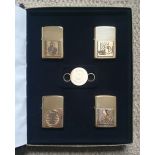 A cased set of Zippo lighters - 'WWII - A Remembrance'.