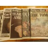 A collection of 33 editions of The Daily Mail dating between 1997 and 2002, including the attack