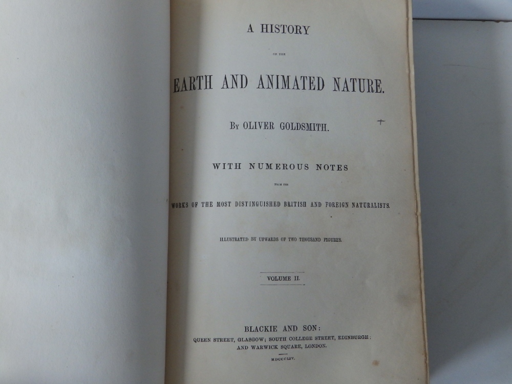 Oliver Goldsmith - 'A History of the Earth and Animated Nature', col. Illus., 2 vols - covers a/f. - Image 3 of 10