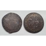 Two hammered silver Charles I coins.