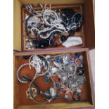 A jewellery box & contents.