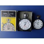 A boxed Breitling 'Airtour' pocket stop watch No. 04556, originally used by a civial aviation