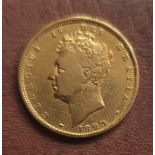A George IV gold sovereign - 1825.