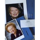 Margaret Thatcher; two Lichfield Studios portfolios containing seven Thatcher portraits, image