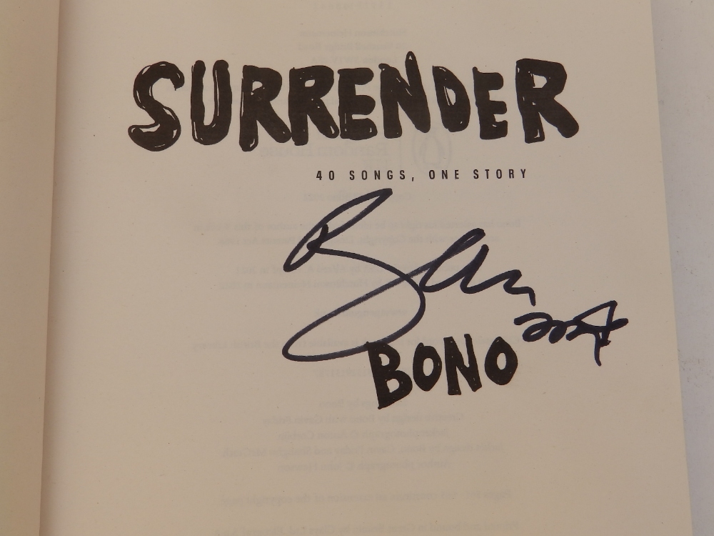 Bono - 'Surrender', signed hardback with dust jacket - signed in 2022 at the Rough Trade record shop - Image 2 of 3