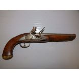 A George III flintlock pistol, 15" overall.